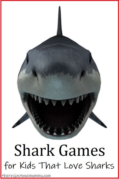 Shark Week Games For Kids, Shark Diy Crafts, Shark Party Games, Shark Games For Kids, Shark Activities For Kids, Shark Crafts For Kids, Passive Activities, Shark Project, Outdoor Games For Preschoolers