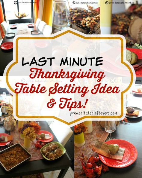 Last Minute Thanksgiving Table Setting Ideas and Tips. Ideas and tips for pulling off a festive Thanksgiving table setting at the last minute. Thanksgiving Table Place Settings, Table Settings Simple, Thanksgiving Table Setting Ideas, Thanksgiving Table Settings Simple, Simple Thanksgiving Table, Thanksgiving Plates, Place Settings Thanksgiving, Thanksgiving Table Setting, Healthy Thanksgiving Recipes