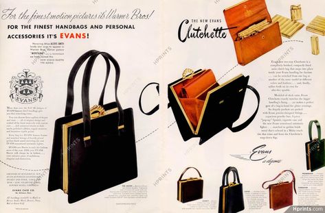 vintage ad for Evans handbag… uploaded by www.1stand2ndtimearound.etsy.com #Annoth #Etsy #1stand2ndTimeAround Handbags Vintage, Kelly Bag, Handbags And Purses, Fashion Marketing, Vintage Purses, Vintage Life, Purses Designer, Coach Swagger Bag, Personalized Accessories