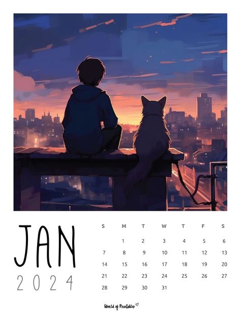 Calender Print, January 2024 Calendar, Calendar Aesthetic, Aesthetic Calendar, Free Printable Calendar Templates, Design Calendar, Calendar Design Template, Aesthetic Landscape, Cool Calendars