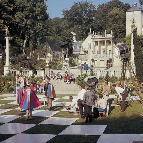 Filming the episode Checkmate James Bond Style, 5 September, Fritz Lang, The Prisoner, 50 Years Ago, Snowdonia, Image Caption, Adventure Story, Vintage Tv