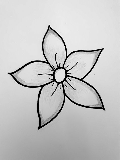 Small Cute Drawings Easy Flowers, Flowers To Trace Easy, Drawing Ideas Astetic Easy, Easy Flower Tattoos Simple, Small Easy Flowers To Draw, Small Tattoos Flower Simple, Leg Drawing Ideas, Things To Draw In A Circle, Simple Cute Flower Drawings