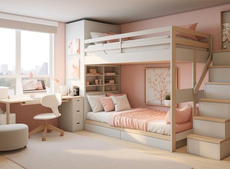 Bunk Beds For Girls Room Teenagers, Bunk Bed Decor, Bunk Beds For Girls Room, Cute Twins, Twin Bunk Beds, Teenage Bedroom, Bunk Bed, Bed Decor, Girls Room