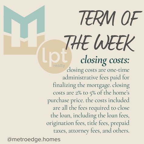 Don't forget about closing costs in your real estate transaction! Be prepared to budget for these important expenses to ensure a smooth closing process. 🏡💼 At Metro Edge Homes, we will exceed your expectations and guide you every step of the way. #RealEstate #ClosingCosts #HomeBuying #PropertyInvestment #RealEstateTips #Budgeting #HomeOwnership #SmoothClosing Closing Costs, Mortgage Loans, Real Estate Tips, Post Ideas, Ig Post, Be Prepared, Home Ownership, Investment Property, Loans