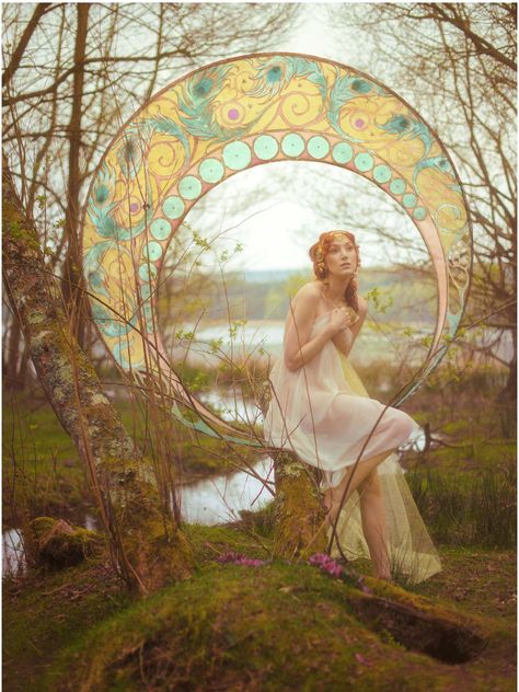 Aesthetic Harmony- The Art of Yoann Lossel and Psyché Ophiuchus - 6 – Enchanted Living Magazine Art Nouveau Photoshoot, Art Nouveau Forest, Psyche Costume, Solarpunk Society, Ethereal Costume, Faerie Magazine, Fae Wedding, Art Nouveau Aesthetic, Nouveau Aesthetic