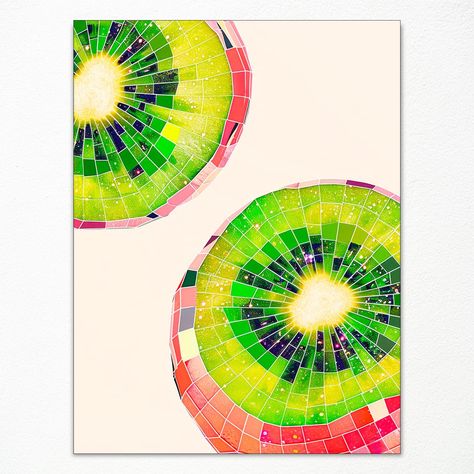 PRICES MAY VARY. Funky Fruit Disco Wall Art: Add a vibrant and playful touch to your space with our Funky Fruit Disco Wall Art. This eye-catching piece combines the lively imagery of fruits with the sparkling allure of a disco ball, creating a unique and funky aesthetic. Printed on high-quality canvas, this artwork is available in 12x16 inches, 16x24 inches, and 24x36 inches, ensuring it can fit perfectly in any room. Trendy Disco Ball Poster: Elevate your decor with our Trendy Disco Ball Poster Art Party Theme, Disco Wall, Disco Ball Print, Funky Fruit, Funky Aesthetic, Bar Cart Wall, Art Disco, Apartment Wall Decor, Dorm Apartment