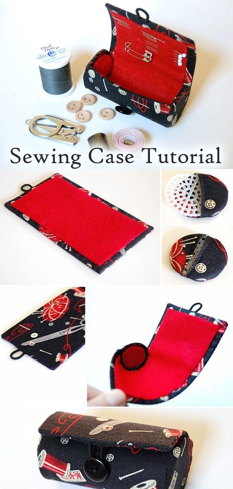 Sewing Case Pattern Free, Travel Sewing Projects, Travel Sewing Case, Diy Travel Accessories, Travel Sewing Kit, Colorful Hairstyles, Sewing Case, Travel Sewing, Needle Books