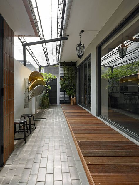 Studio in Taipei by AworkDesign.Studio Home Designs Exterior, Courtyard Design, Home Garden Design, Tell Your Story, Balcony Design, Dream House Interior, House Interior Decor, Home Room Design, Outdoor Design