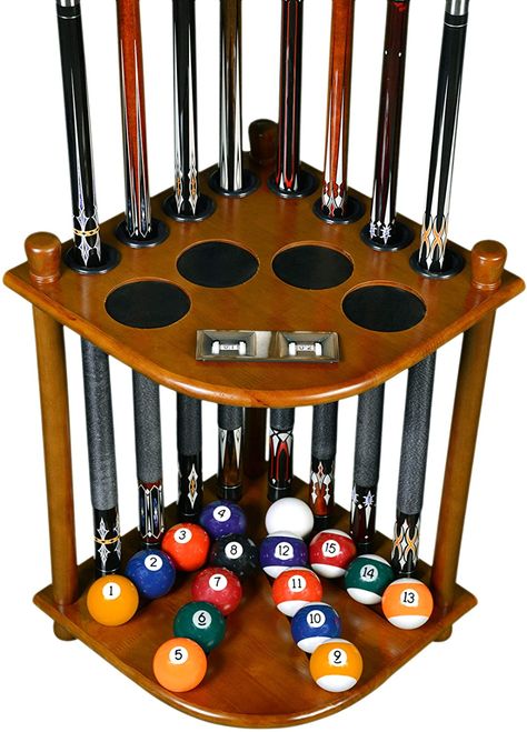 Amazon.com : ISZY Billiards Cue Rack Only - 8 Pool Billiard Stick & Ball Floor Stand with Scorer Choose Mahogany, Dark Oak or Black Finish (Mahogany) : Sports & Outdoors Pool Stick Holder, Pool Cue Holder, Pool Cue Rack, 8 Pool, Pool Table Accessories, Pool Sticks, Cue Rack, Snooker Table, Billiards Pool