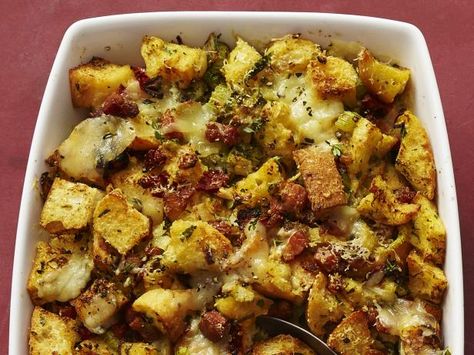 Focaccia Stuffing, Rosemary Stuffing, Pancetta Recipes, Rosemary Focaccia, Thanksgiving Dinner Recipes, Thanksgiving Cooking, Thanksgiving Stuffing, Quick Appetizers, Food Network Magazine