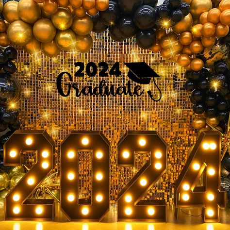 PRICES MAY VARY. 🎓GIANT GRADUATION DECORATION - The 2ft giant letter mosaic frame is the ideal decoration for a party. This unique decoration will light up your graduation party and is available in black and white. It's a perfect combination of photo backdrops and graduation party decorations. 🎓PACKAGE INCLUDES - You will receive the black marque numbers 2024 for graduation party decor containing the pre-cut frames, 4 sets of corresponding light bulbs, along with installation instructions, you Decorations For Kindergarten, College Graduation Decorations, Law School Graduation Party, High School Graduation Party Decorations, Law School Graduation, Graduation Party Centerpieces, Graduation Backdrop, Graduation Party Decorations, Grad Party Decorations