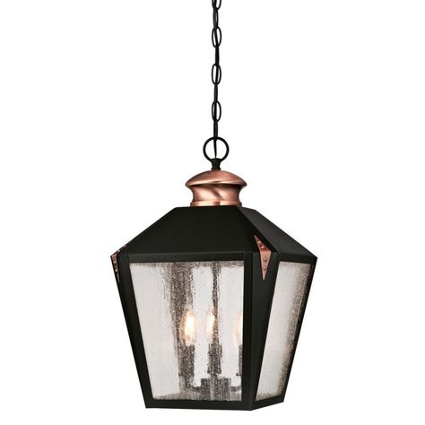 Darby Home Co Ibarra 3-Light Outdoor Hanging Lantern & Reviews | Wayfair Front Lighting, Garage Lights, Blue Green Paints, Copper Light, Outdoor Entryway, Valley Forge, Outdoor Hanging Lanterns, Favorite Paint Colors, Green Paint Colors