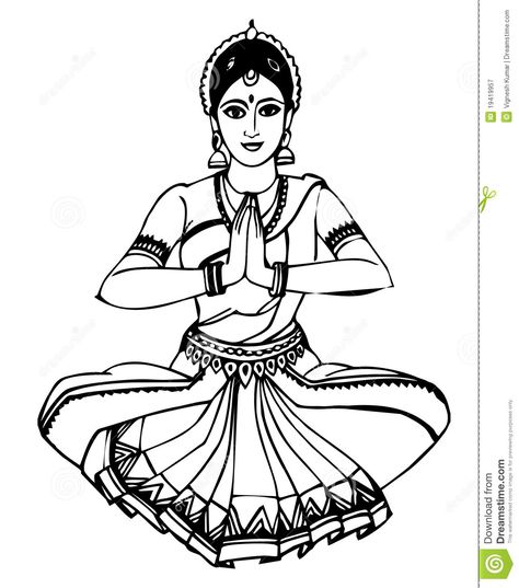 Odissi Dance Drawing, Dance Art Drawing, Bharat Natyam, Indian Drawing, Bharatanatyam Dancer, Dancer Drawing, Bharatanatyam Poses, Dancing Drawings, Indian Classical Dance