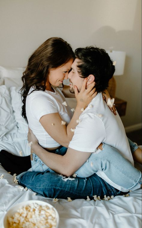 Cute in home couples photoshoot in the bedroom with beautiful shadows casted during golden hour! @shurrnaaphoto #photography #couplesphotography #couplesphoto #couplesgoals #inhomeshoot #bedroomphotoshoot #photooftheday In Home Couples Session Bedroom, Bed Couple Photoshoot, Couple Poses In Room, Couple In Bedroom Pose, Bedroom Couple Pictures, Couples At Home Photoshoot, Bed Couple Shoot, Bedroom Couple Photoshoot, Indoor Couples Photoshoot