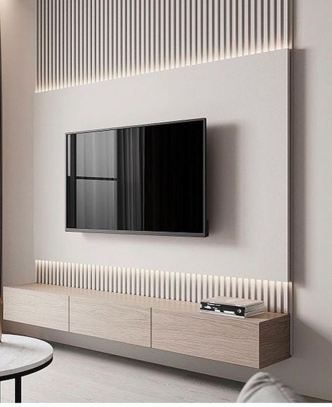 Paneling Walls Makeover Living Room, Textured Wallpaper Tv Wall, Interior Ceiling Design Modern, Living Room Wood Slat Wall, Tv Wall Ideas Apartment, Tv Unit For Living Room Interior Design, Tv Wall Between Two Doors, Media Wall With Slats, Soundbar Ideas Living Rooms