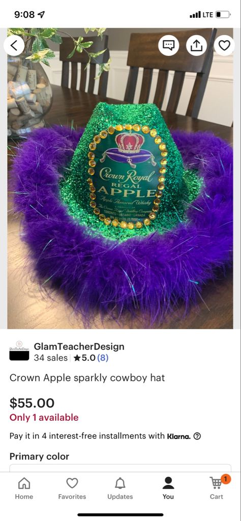 Crown Apple Cowboy Hat, Dressing Up As Alcohol Costume, Alcohol Hats, Alcohol Halloween Costumes, Halloween Whiskey, Crown Apple, Basic Halloween Costumes, Custom Cowboy Hats, Halloween 23