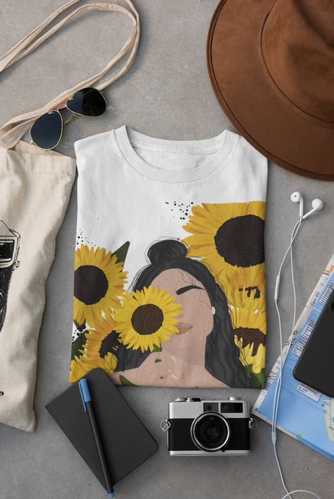 Sunflower T-shirt Sunflowers T-shirt Autumn Shirt Fall | Etsy Sunflower Clothing, Tshirt Aesthetic, Christian Tshirts Women, Mother Daughter Shirts, Disney Cruise Shirts, Aesthetic Tshirt, Mother Daughter Matching Outfits, Art Tshirt, Greek Shirts