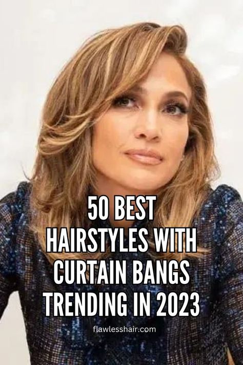 Side-Part Curtain Bangs Hairstyle Long Hair With Bangs And Layers, Side Bangs With Long Hair, Hairstyles With Curtain Bangs, Curtain Bangs Hairstyles, Long Side Bangs, Parting Hair, Side Bangs Hairstyles, Layered Hair With Bangs, Stylish Short Hair