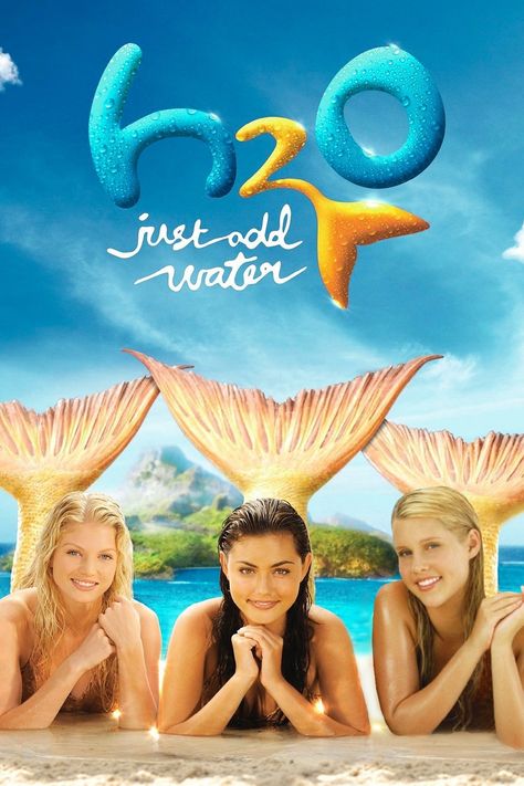 H2p Just Add Water, H20 Just Add Water, 2000s Posters, Water Movie, Disney Original Movies, Pretty Gift Wrapping Ideas, Mermaid Movies, H2o Just Add Water, Mermaid Poster