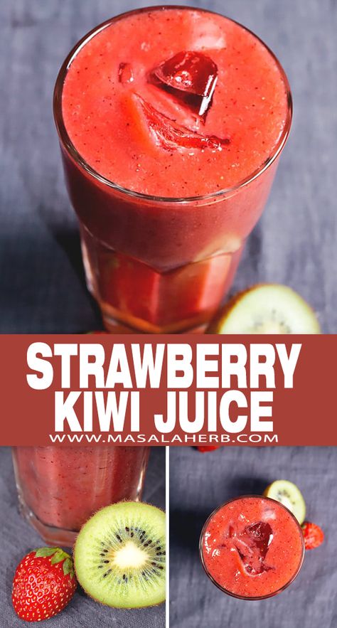 Fresh Strawberry Juice Recipes, Strawberry Kiwi Juice Recipe, Juicing Strawberries Recipe, Juicing With Strawberries, Strawberry Kiwi Juice, Kiwi Juicing Recipes, Kiwi Juice Recipe Juicers, Strawberry Juice Recipe Juicer, Juicing Strawberries