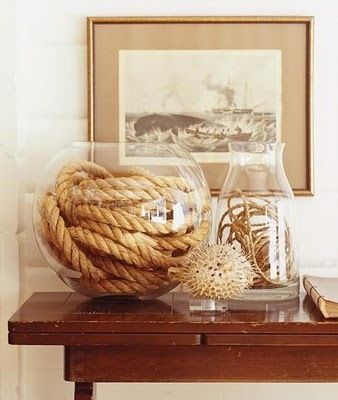 Deco Marine, Rope Decor, Nautical Home, Lake House Decor, Cool Ideas, Coastal Homes, Nautical Decor, Beach House Decor, Coastal Living