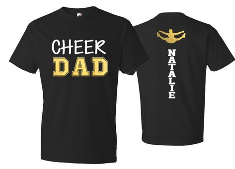 Cheer Dad Shirt| Short Sleeve T-shirt | Customize colors by GavinsAllyeDesigns on Etsy Cheerleading Diy, Cheer Spirit Wear, Cheer Dad Shirt, Cheer Accessories, Summit Cheer, Cheer Team Shirts, Cheer Dad Shirts, Cheer Apparel, Cheer Gear