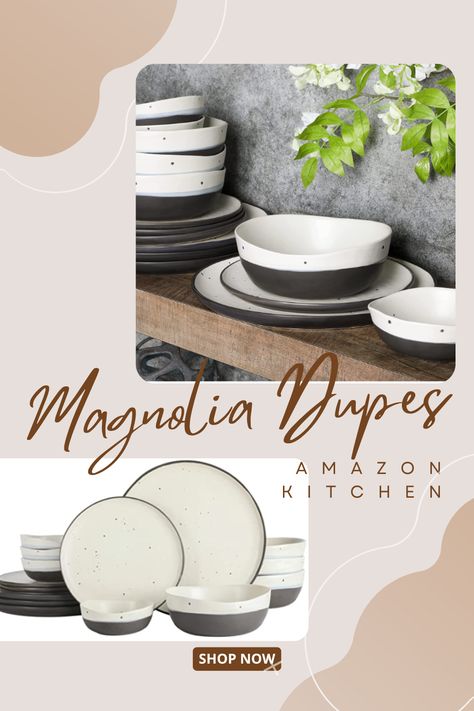 This dish set is amazing!!! Under $70 for all your dishes and they will last forever. Perfect Magnolia home vibes for the cost of 1 dish! Comes in a ton of colors! Rustic Dinnerware Sets Overstock, Farmhouse Dinnerware Sets Black, Farmhouse Dinnerware Sets Stone, Western Plates Dinnerware Sets, Rustic Dinnerware Sets Cheaper, Home Vibes, Amazon Kitchen, Kitchen Shop, Trends 2023