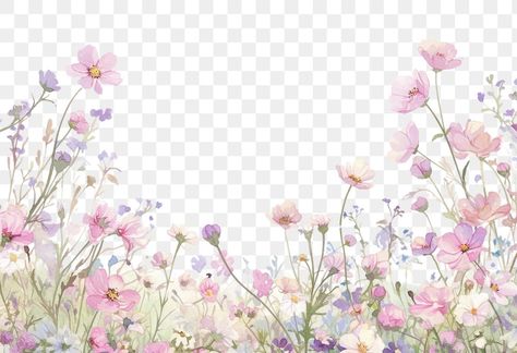 Baby Theme Background, Digital Flowers Png, Watercolour Wildflowers, Watercolor Flowers Png, Floral Watercolor Background, Watercolor Flowers Clipart, Flowers Meadow, Wildflower Drawing, Chinese Background