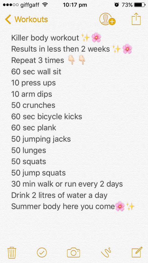 Get a killer summer bod with this workout! Summer Body Workout Plan, Motivasi Diet, Summer Bod, Killer Body, Month Workout, Summer Body Workouts, Body Workout At Home, Workout Results, Home Exercise Routines