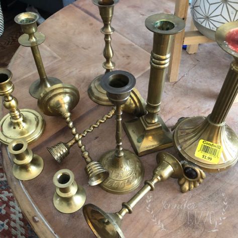 Vintage Brass Candlesticks for decor Brass Candlesticks Decor, Faux Mantel, Brass Candle Sticks, Halloween Candlesticks, Vintage Brass Decor, Candle Stick Decor, Vintage Brass Candlesticks, Brass Planter, Vintage Mirrors