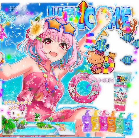 Summer Pfp, Anime Island, Riamu Yumemi, Anime Beach, Discord Nitro, Emotes Discord, Anime Wall Prints !!, Coconut Dream, Scene Wallpaper