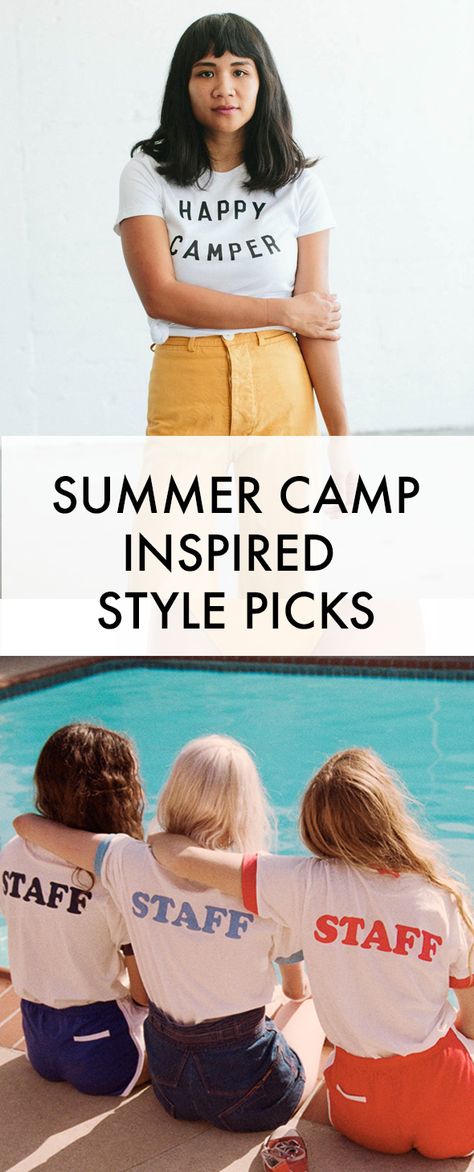 Summer Camp T Shirts, Retro Summer Camp Aesthetic, Kids Summer Camp Themes, Summer Camp Aesthetic Outfits, Summer Camp Shirts, Summer Camp Style, Camping Aesthetic Outfits, Vintage Summer Camp, Summer Camp Outfits