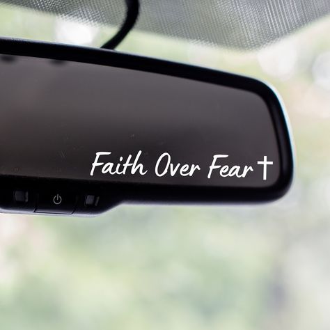 Rearview Mirror Decal, Car Decal Ideas, Mirror Messages, Car Visor Mirror, Crafts Adults, Car Mirror Sticker, Car Mirror Decals, Cricut Business, Mirror Decals