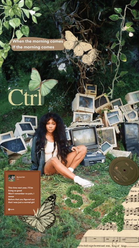 ctrl!!! #sza #ctrl #wallpaper #art #szawallpaper #szaaestethic #homescreen #lockscreen Ctrl Wallpaper, Sza Aesthetic Wallpaper Blue, Ctrl Sza, Sza Ctrl, Hip Hop Wallpaper, Sage Green Wallpaper, Cute Lockscreens, Ios App Iphone, Iphone Homescreen Wallpaper