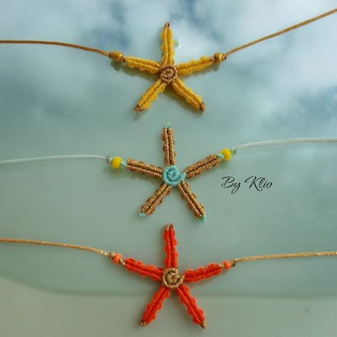 Macrame for Beginners | Macrame Starfish Bracelets 🐠 Free tutorial on my YouTube channel 🔗 https://youtu.be/y-FnmY0c2v8 | Facebook Beginners Macrame, Macrame For Beginners, Starfish Bracelet, Mini Macrame, Sea Star, Macrame Jewelry, Macrame Bracelets, Free Tutorial, My Youtube Channel