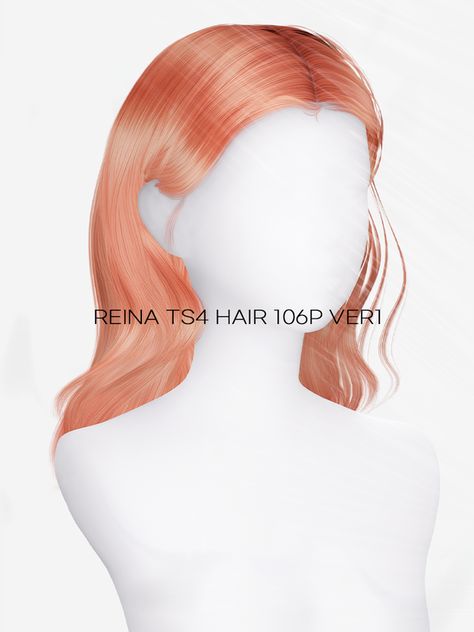 REINA TS4 HAIR 106P VER1 | Patreon Ts4 Hair, Sims 4 Cc Hair, Cc Patreon, Sims 4 Download, The Sims 4 Download, Sims 4 Cc, The Sims 4, The Sims, Sims 4