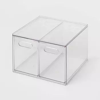 Clear Drawer : Target Closet Storage Bins, Clear Storage Bins, Storage Bins Organization, Drawer Bins, Clear Bins, Storage Baskets With Lids, Stackable Bins, Decorative Storage Baskets, Home Edit