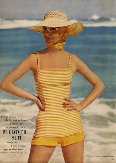 Beach Pyjamas, Glamour Editorial, 1950s Swimwear, Prairie Fashion, Vintage Beachwear, Vestidos Pin Up, Retro Photoshoot, Fashion 1950, Vintage Sunnies