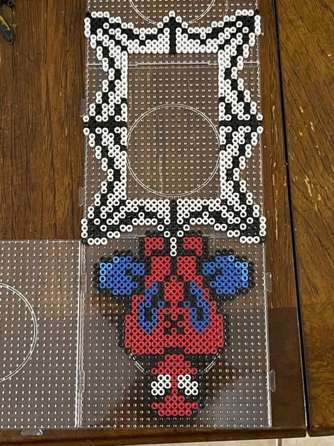 Hama Beads Light Switch Frame, Marvel Melty Beads, Framed Perler Bead Art, Spider Man Fuse Beads, Perler Bead Patterns Light Switch Cover, Marvel Beads Pattern, Perler Bead Outlet Cover, Black Panther Perler Beads, Spider Man Pearler Beads