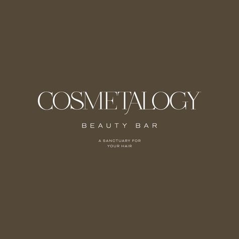 Primary logo design for Cosmetalogy Beauty Bar, a balayage and blonding hair stylist in Ottawa. Luxury branding, logo design, feminine logo, logo for hair stylist, branding for hair stylist, feminine branding, stylish branding Hairsalon Ideas Logo, Beauty Bar Logo, Blonding Hair, Hair Salon Logo Design, Stylist Branding, Graphic Designer Studio, Tiffany Birthday, Hair Stylist Logo, Hair Salon Logos