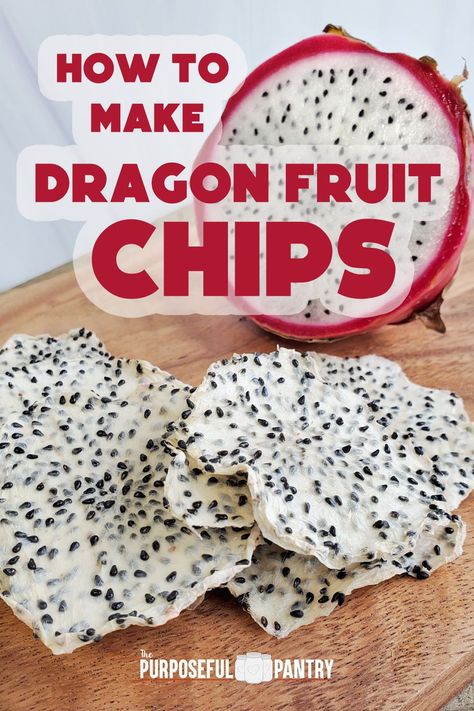 Dragon Fruit Jam Recipe, Dehydrator Recipes Fruit, Dragonfruit Recipes, Dehydrating Food Storage, Fruit Chips, Fruit Jam Recipes, Food Dehydration, Buah Naga, Fruit Chip