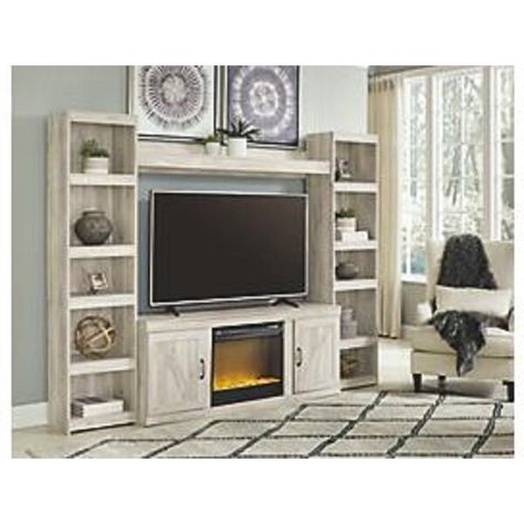 Industrial Lodge Home Connelly Entertainment Center with Fireplace Included & Reviews | Wayfair Infrared Fireplace, Fireplace Entertainment Center, Entertainment Wall, Cool Tv Stands, Fireplace Insert, Door Inspiration, Fireplace Tv Stand, Tv Stands And Entertainment Centers, Fireplace Inserts