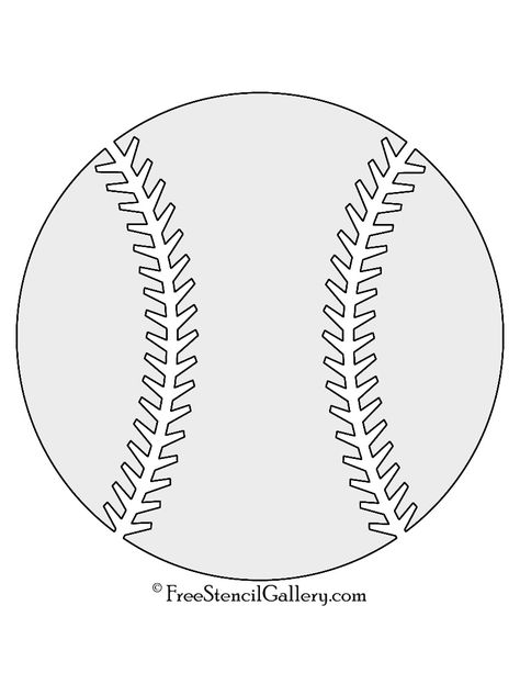 Baseball Stencil Baseball Stencil Templates, Baseball Doodles, Glove Template, Baseball Stencil, Baseball Outline, Baseball Pumpkin, Baseball Printables, Free Stencils Printables Templates, Baseball Cricut