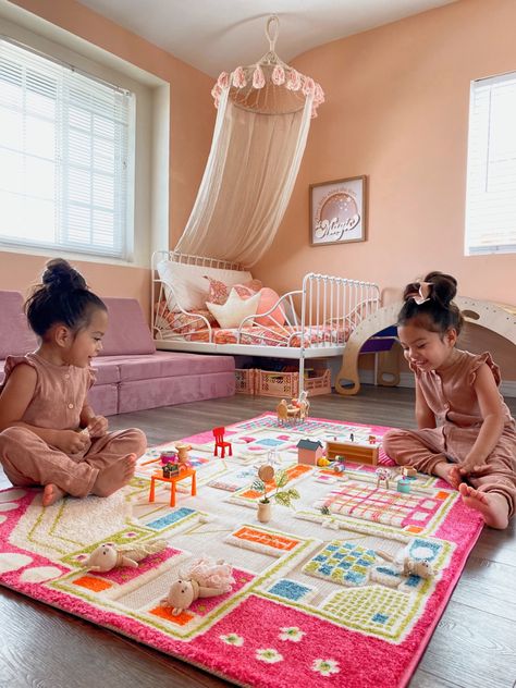 Cool Carpets, Tufting Studio, Small Playroom, Montessori Playroom, Girls Playroom, Toddler Playroom, Baby Room Neutral, Play Rug, Diy Doll Miniatures