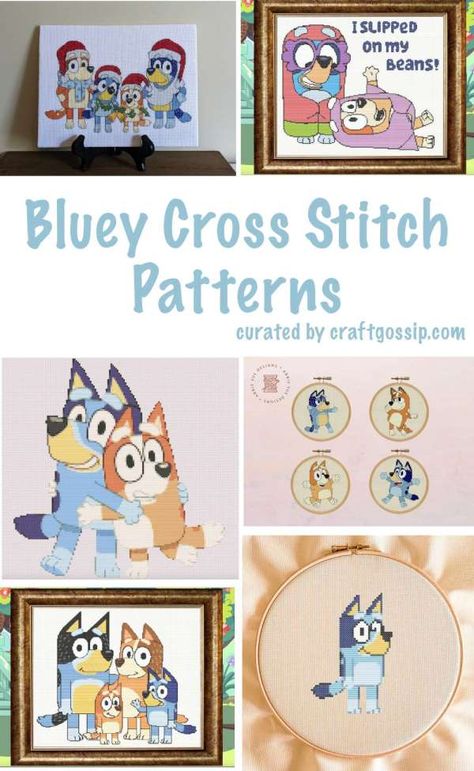 Bluey Cross Stitch Design, Cross Stitch Designs Free, Bluey Diy, Cross Stitch Patterns Free Easy, Christmas Cross Stitch Patterns, Durene Jones, Christmas Cross Stitch Patterns Free, Counted Cross Stitch Patterns Free, Dog Cross Stitch