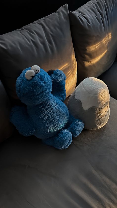 Stuffed Animal, Teddy Bear, Couch, Instagram Photos, Blue, White, Instagram