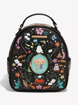 Our Universe Harry Potter Dobby Floral Mini Backpack - BoxLunch Exclusive, Harry Potter Dobby, Plus Size Disney, Dobby Harry Potter, Harry Potter Items, Disney Dragon, Allover Design, Star Wars Games, Our Universe, Her Universe