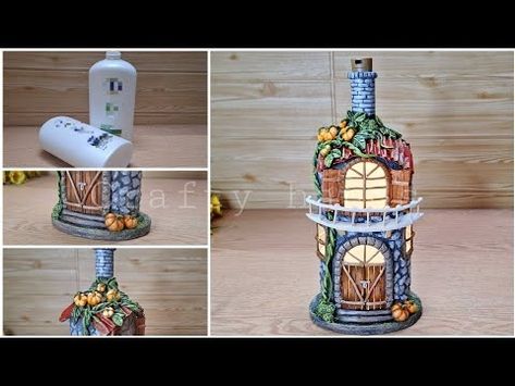 (18071) An amazing craft idea using waste shampoo bottle | art and craft | Crafty hands - YouTube Shampoo Bottle Crafts, Shampoo Bottles, Art And Craft, Bottle Art, Bottle Crafts, Fun Crafts, Shampoo Bottle, Arts And Crafts, Glass