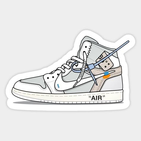 Sneaker Logo Design, Nike Stickers, Sneakers Stickers, Jordan Stickers, Stickers Nike, Sneaker Sticker, Shoes Stickers, Jordan 1 Off White, Jordan Off White