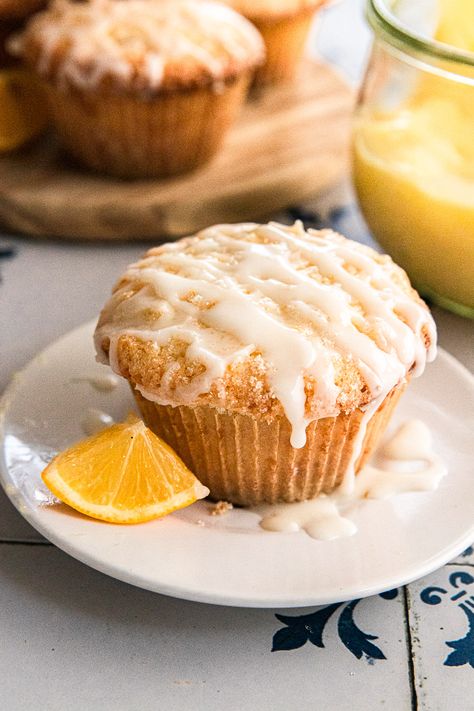 Lemon Curd Muffins - Good Things Baking Co Lemon Curd Muffins Recipes, Recipe For Lemon Curd, Lemon Curd Muffins, Brownie Muffins, Muffins Recipes, Lemon Muffins, Muffin Batter, Lemon Sugar, Creamed Eggs